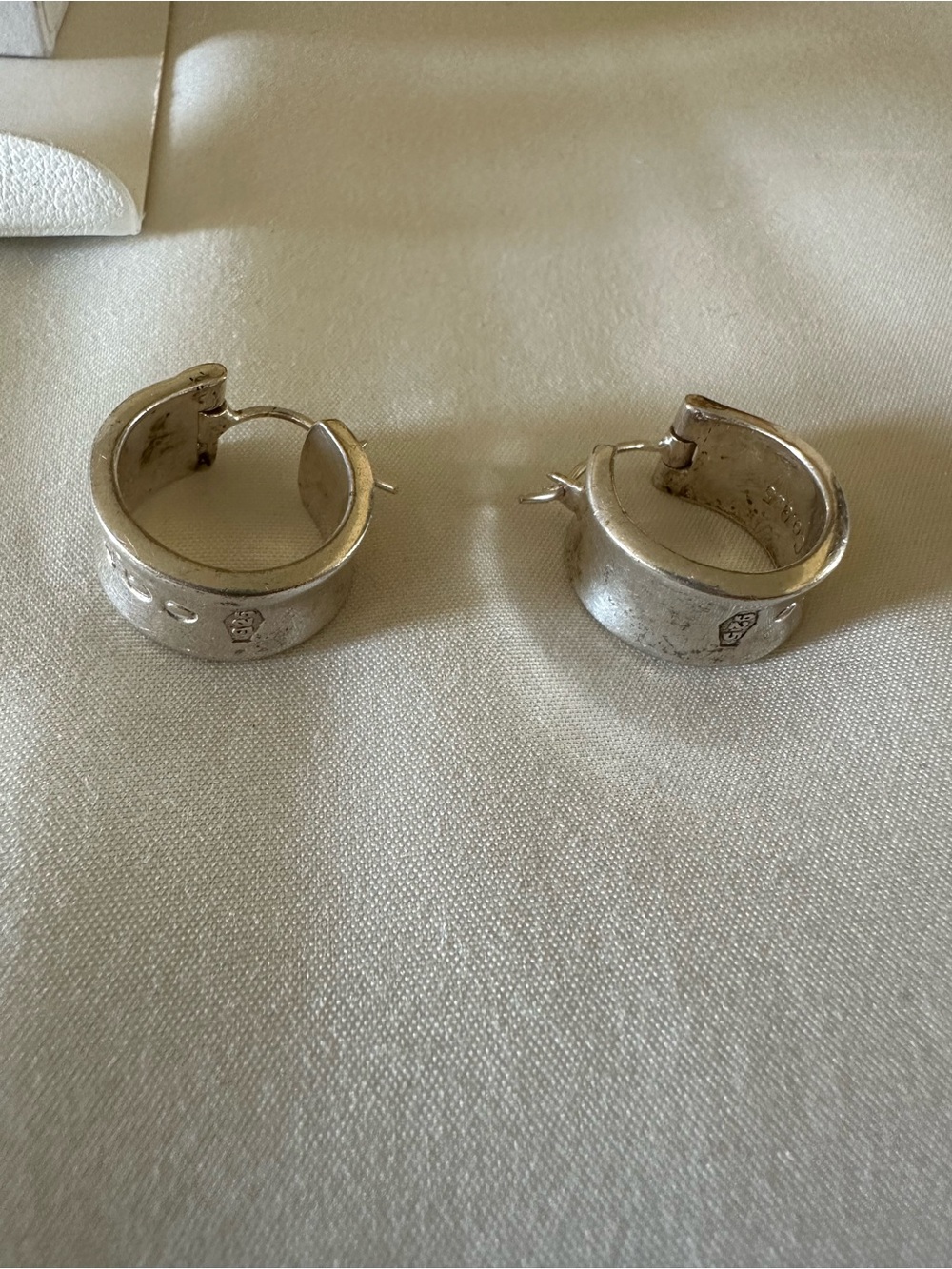 Tiffany & Co. Silver Hoop Hinge Earrings - Picture 7 of 10